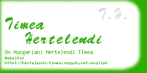 timea hertelendi business card