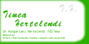 timea hertelendi business card